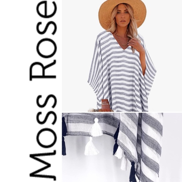 Moss Rose Women's Swimsuit Cover up Beach Kaftans - Picture 1 of 8